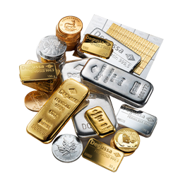 Geschenkkarte Goldkammer Vorderseite: 1 g Goldbarren -  Büste des Licinius