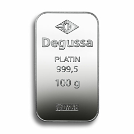 degussa goldhandel 301000 platinbarren 100 g front